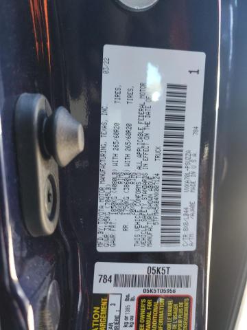 5TFMA5AB4NX007124 - 2022 TOYOTA TUNDRA CREWMAX PLATINUM Blau Foto 13