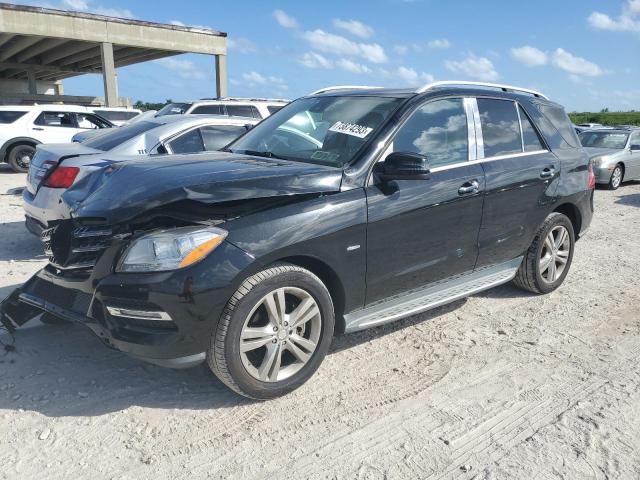 4JGDA5HB9CA092897 - 2012 MERCEDES-BENZ ML 350 4MATIC BLACK photo 1