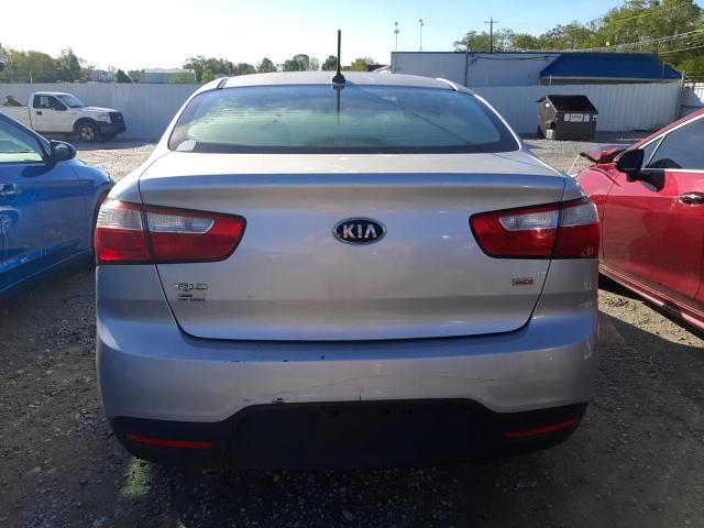 KNADM4A39E6375747 - 2014 KIA RIO LX GRAY photo 6