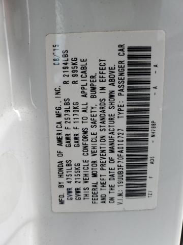 19UUB3F70FA010727 - 2015 ACURA TLX ADVANCE WHITE photo 12