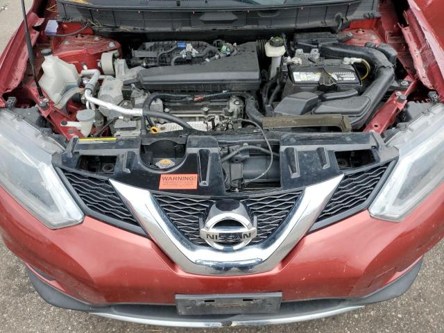 KNMAT2MV6GP616946 - 2016 NISSAN ROGUE S RED photo 12