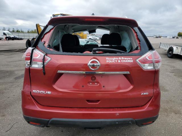 KNMAT2MV6GP616946 - 2016 NISSAN ROGUE S RED photo 6