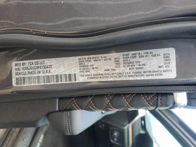 1C4RJGEG4P8733473 - 2023 JEEP GRAND CHER SUMMIT GRAY photo 13