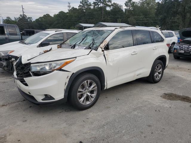 5TDKKRFHXFS109625 - 2015 TOYOTA HIGHLANDER XLE WHITE photo 1