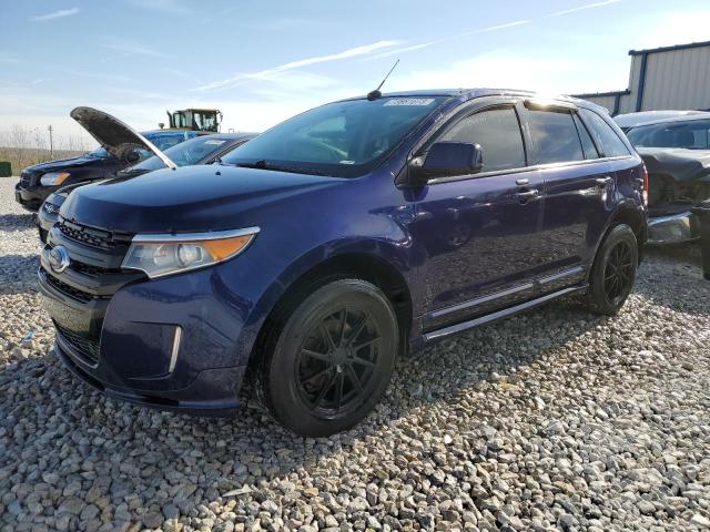 2FMDK4AK2BBA43660 - 2011 FORD EDGE SPORT BLUE photo 1