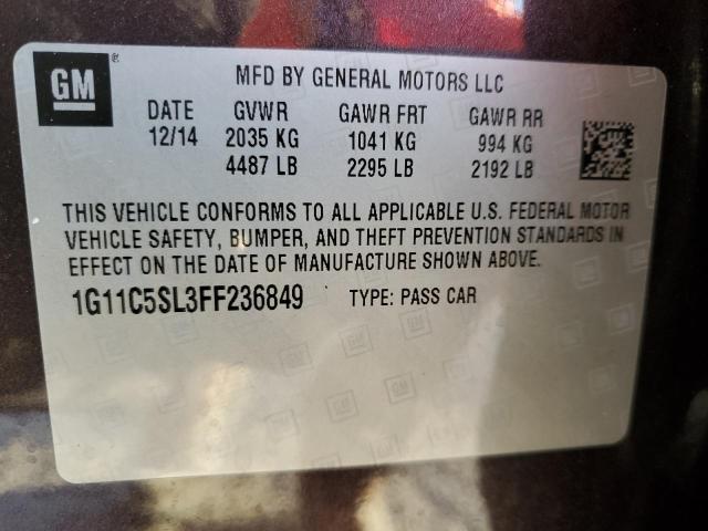 1G11C5SL3FF236849 - 2015 CHEVROLET MALIBU 1LT Qəhvəyi foto 13