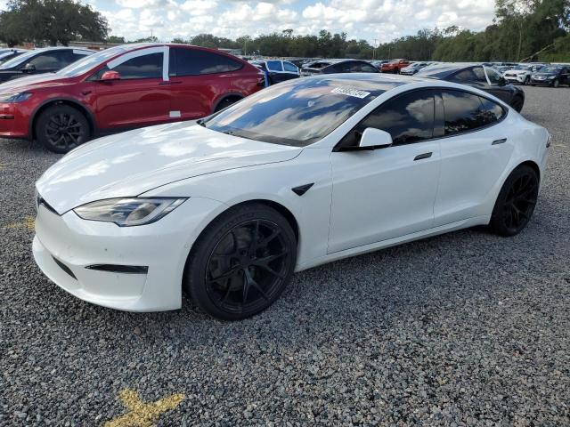 5YJSA1E60MF439859 - 2021 TESLA MODEL S WHITE photo 1