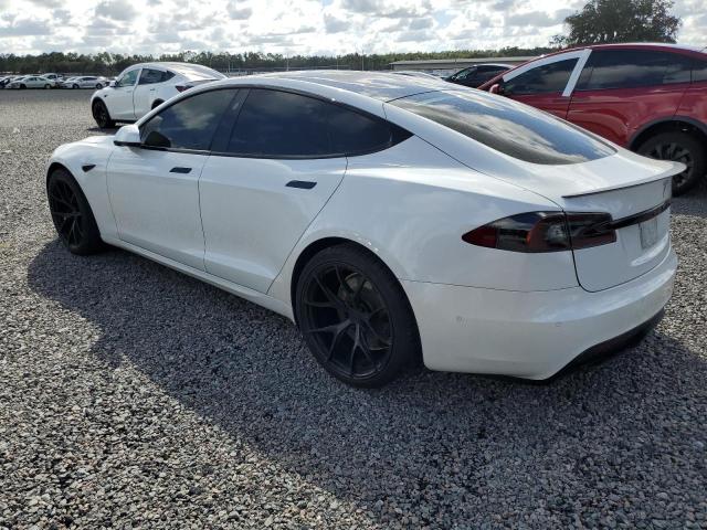 5YJSA1E60MF439859 - 2021 TESLA MODEL S WHITE photo 2