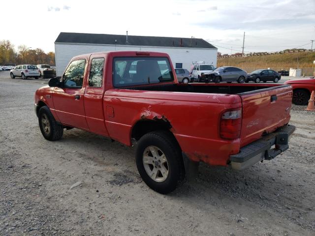 1FTYR15E75PA59189 - 2005 FORD RANGER SUPER CAB RED photo 2