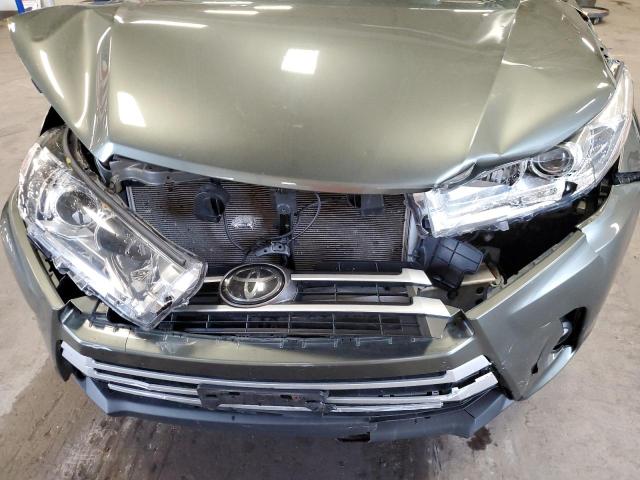 5TDJZRFH7KS932532 - 2019 TOYOTA HIGHLANDER SE GREEN photo 12