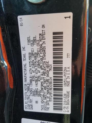 5TFGY5F19EX158114 - 2014 TOYOTA TUNDRA CREWMAX PLATINUM შავი ფოტო 13