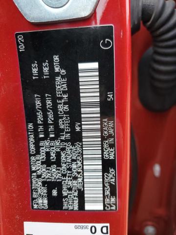 JTEMU5JR3M5873892 - 2021 TOYOTA 4RUNNER SR5/SR5 PREMIUM წითელი ფოტო 13