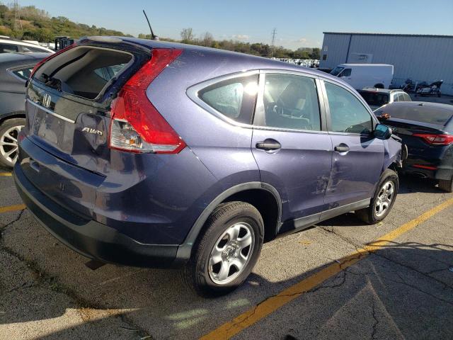 2HKRM4H36EH654562 - 2014 HONDA CR-V LX BLUE photo 3