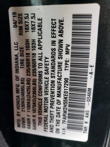 7FARW2H55KE017290 - 2019 HONDA CR-V EX GREEN photo 13