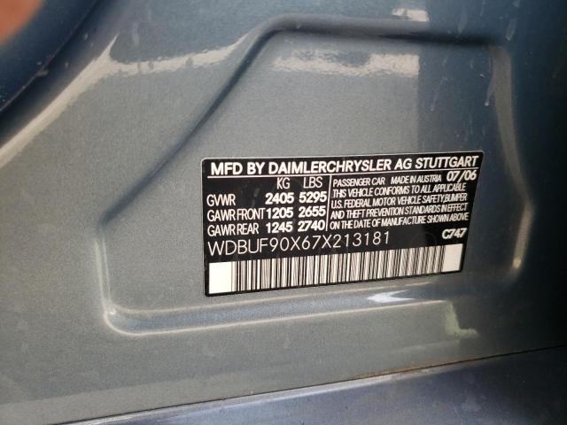 WDBUF90X67X213181 - 2007 MERCEDES-BENZ E 550 4MATIC BLUE photo 12