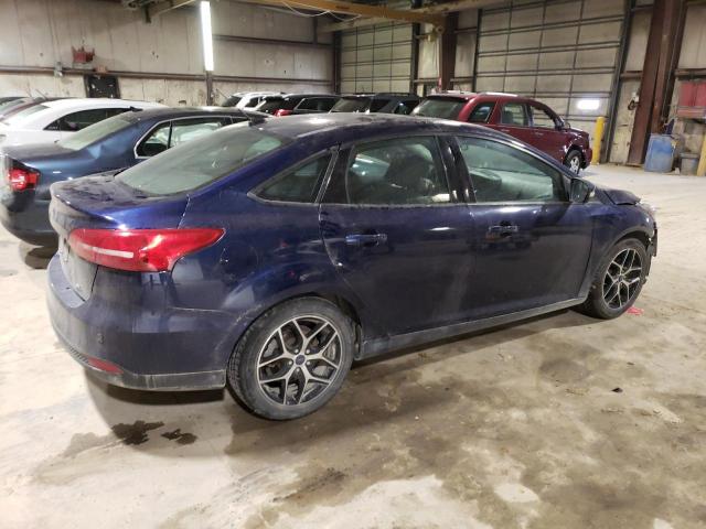 1FADP3H23HL219507 - 2017 FORD FOCUS SEL BLUE photo 3