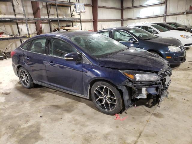 1FADP3H23HL219507 - 2017 FORD FOCUS SEL BLUE photo 4