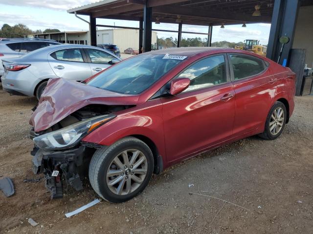 5NPDH4AEXFH592742 - 2015 HYUNDAI ELANTRA SE RED photo 1