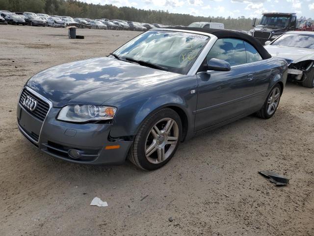 WAUDF48H68K009655 - 2008 AUDI A4 2.0T CABRIOLET QUATTRO GRAY photo 1