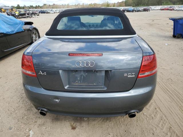 WAUDF48H68K009655 - 2008 AUDI A4 2.0T CABRIOLET QUATTRO GRAY photo 6