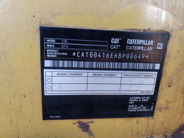 CTA00416EH8P00649 - 2021 CATERPILLAR 416 YELLOW photo 10