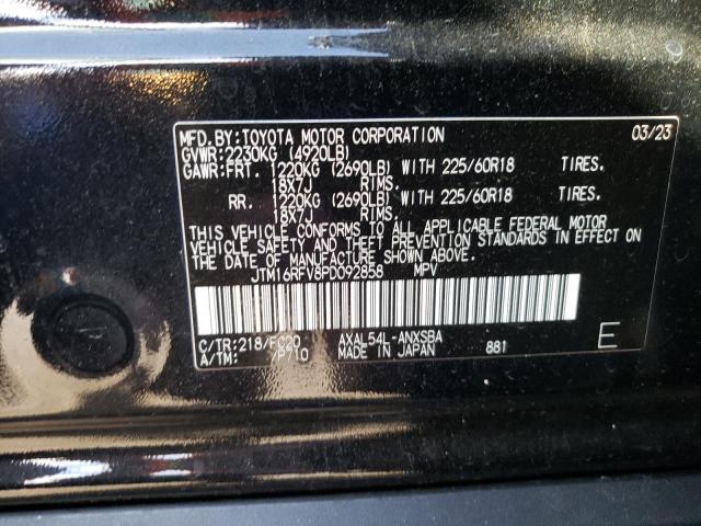 JTM16RFV8PD092858 - 2023 TOYOTA RAV4 SE BLACK photo 12