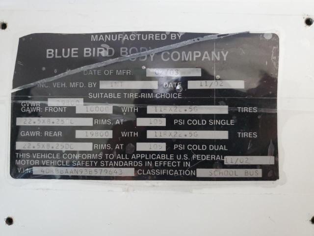 4DRBBAAN93B579643 - 2003 IC CORPORATION 3000 ყვითელი ფოტო 13