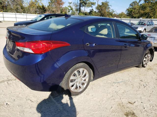 5NPDH4AE3DH161155 - 2013 HYUNDAI ELANTRA GLS BLUE photo 3