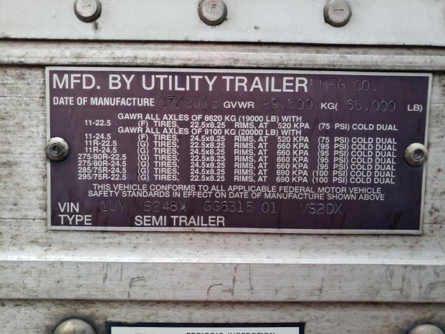 1UYVS248XGG631501 - 2016 UTILITY TRAILER WHITE photo 10