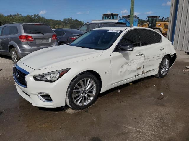 JN1EV7AP2JM357043 - 2018 INFINITI Q50 LUXE WHITE photo 1