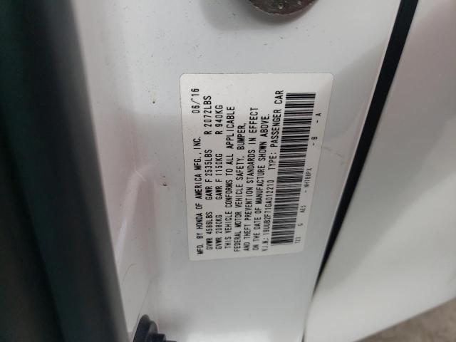 19UUB2F71GA012210 - 2016 ACURA TLX ADVANCE თეთრი ფოტო 12