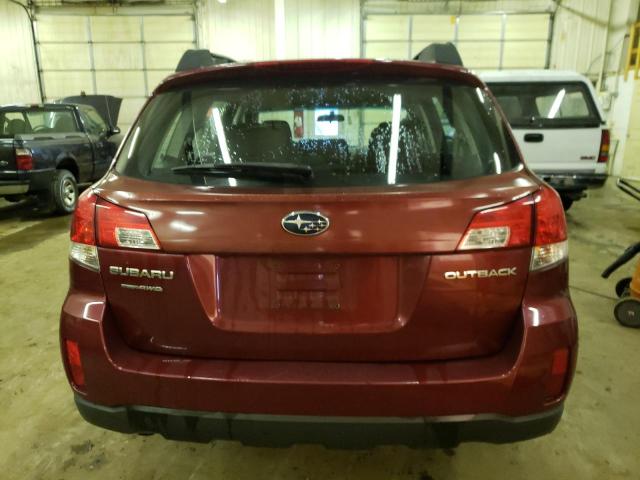 4S4BRCAC6C3231346 - 2012 SUBARU OUTBACK 2.5I MAROON photo 6