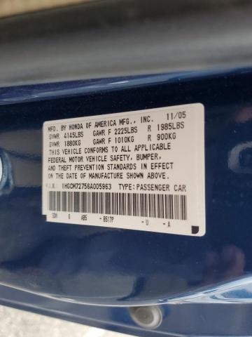 1HGCM72756A005963 - 2006 HONDA ACCORD EX BLUE photo 12