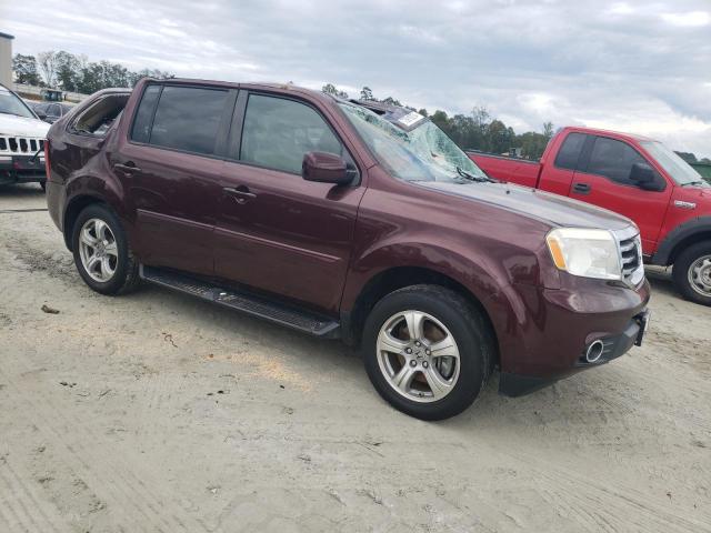 5FNYF3H53DB037618 - 2013 HONDA PILOT EXL BURGUNDY photo 4