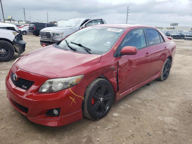 1NXBE40E99Z077626 - 2009 TOYOTA COROLLA XRS RED photo 1