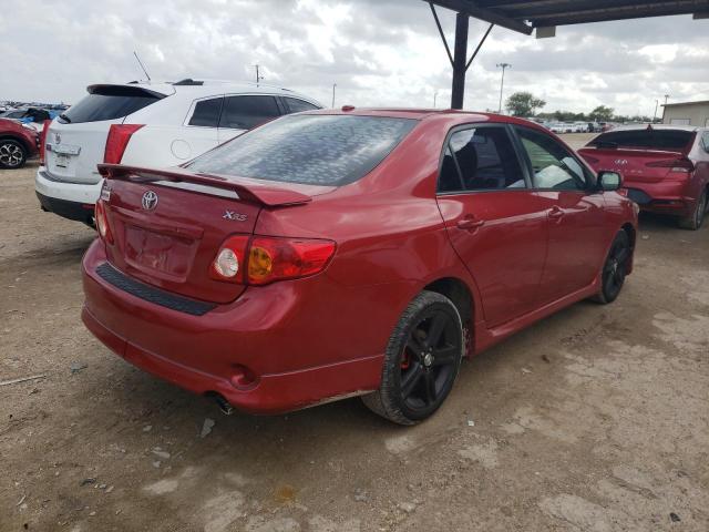 1NXBE40E99Z077626 - 2009 TOYOTA COROLLA XRS RED photo 3