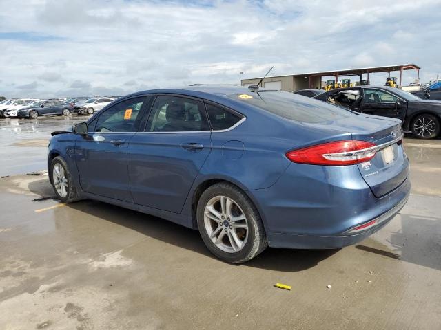 3FA6P0HD7JR252834 - 2018 FORD FUSION SE BLUE photo 2