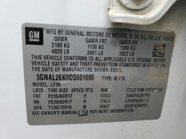 3GNAL2EK8DS601695 - 2013 CHEVROLET CAPTIVA LS თეთრი ფოტო 13