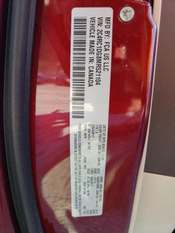 2C4RC1DG8MR521104 - 2021 CHRYSLER VOYAGER LXI BURGUNDY photo 13