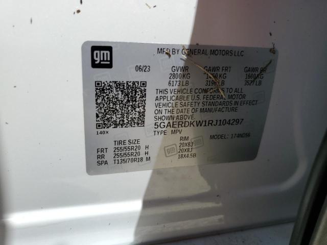 5GAERDKW1RJ104297 - 2024 BUICK ENCLAVE AVENIR 白色 照片 14