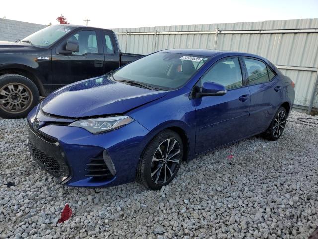 2T1BURHEXJC022984 - 2018 TOYOTA COROLLA L BLUE photo 1