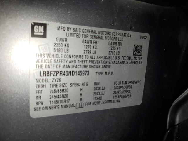 LRBFZPR40ND145973 - 2022 BUICK ENVISION ESSENCE SILVER photo 14