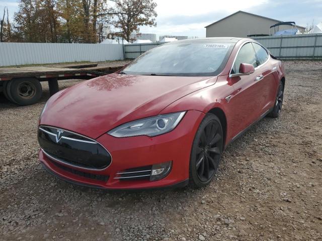 5YJSA1BC9DFP10363 - 2013 TESLA MODEL S Կարմիր լուսանկար 1