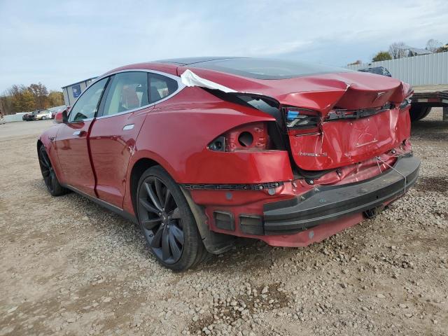5YJSA1BC9DFP10363 - 2013 TESLA MODEL S Կարմիր լուսանկար 2