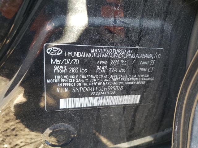 5NPD84LF0LH595828 - 2020 HYUNDAI ELANTRA SEL BLACK photo 13