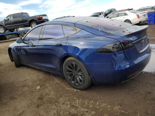5YJSA1E20HF192488 - 2017 TESLA MODEL S ლურჯი ფოტო 2