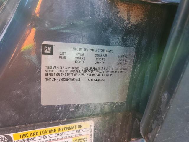 1G1ZH57BX9F158563 - 2009 CHEVROLET MALIBU 1LT GRAY photo 12