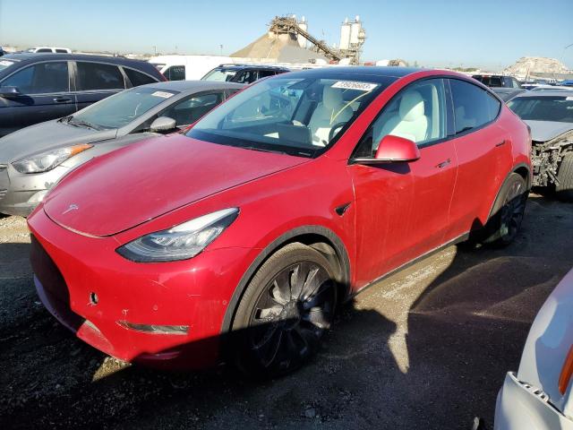 5YJYGDEE2MF285852 - 2021 TESLA MODEL Y RED photo 1