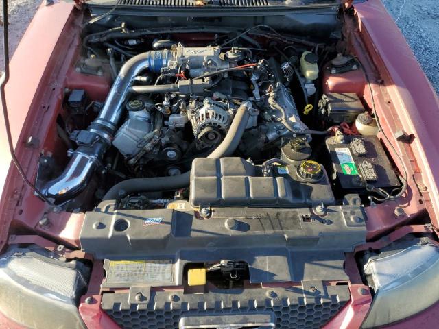 1FAFP45X21F197342 - 2001 FORD MUSTANG GT BURGUNDY photo 11