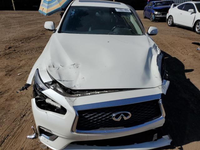 JN1EV7AP8JM364322 - 2018 INFINITI Q50 LUXE WHITE photo 5